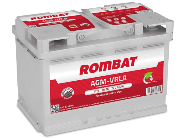 096 Stop Start AGM Car Battery Rombat 70Ah