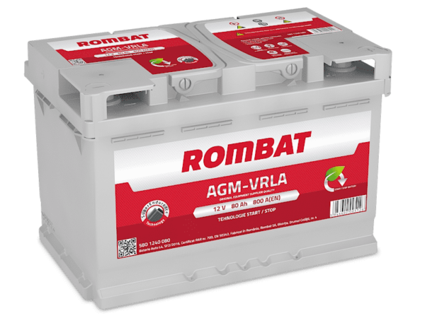 115 Stop Start AGM Car Battery Rombat 80Ah