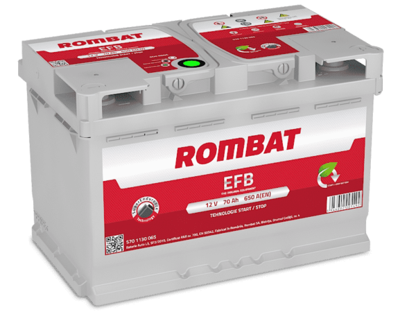 096 Stop Start EFB Car Battery Rombat 70Ah 650CCA