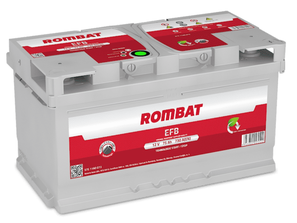 110 Stop Start EFB Car Battery Rombat 75Ah