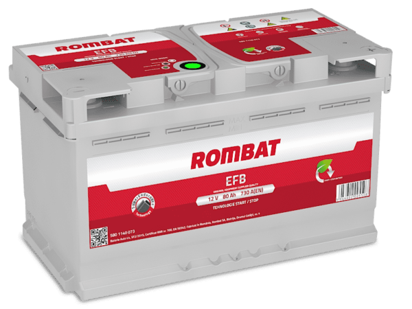 115 Stop Start EFB Car Battery Rombat 80Ah